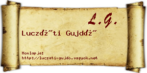 Luczáti Gujdó névjegykártya
